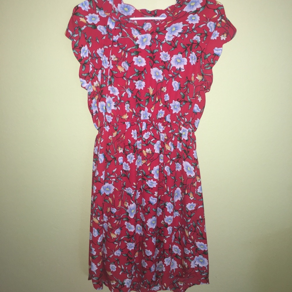 Red Floral Dress